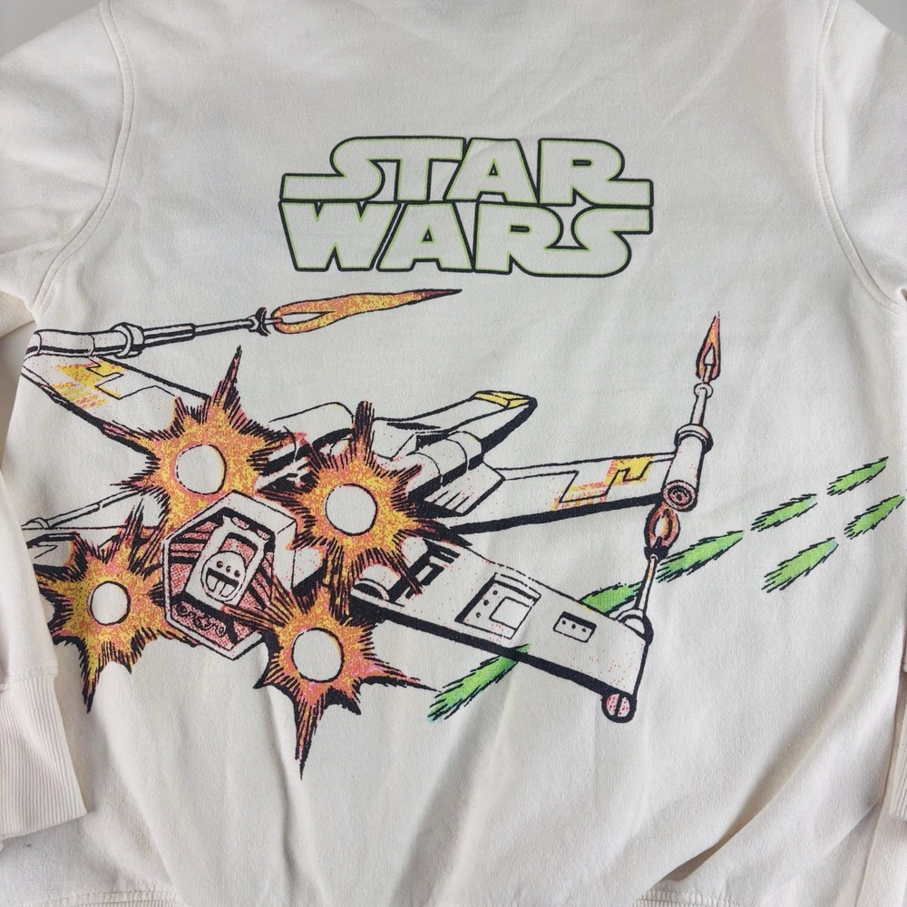 Star Wars Mens‎ Small Hoodie Disney 100 Years Target Exclusive Skywalker Cream - Picture 3 of 9